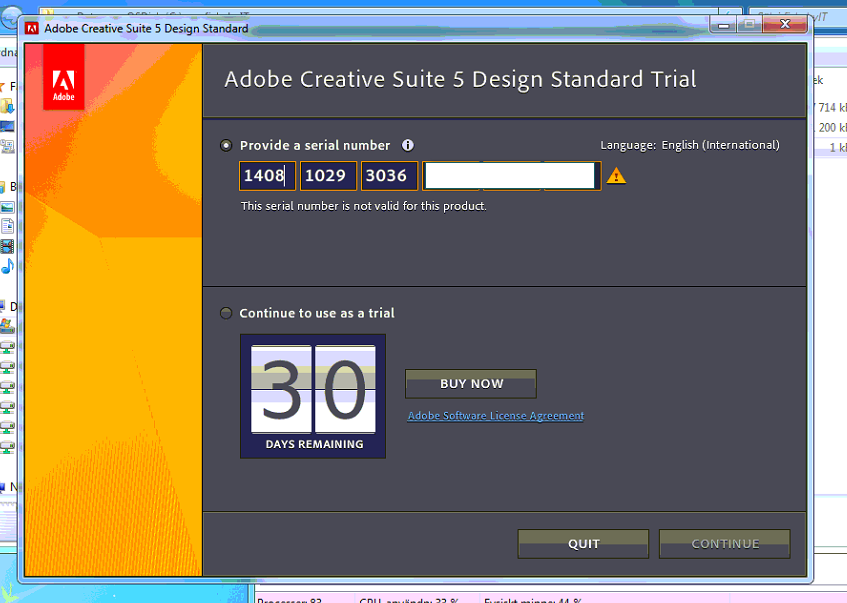 Solved: CS5 Design Std serial number not valid - Adobe Community 